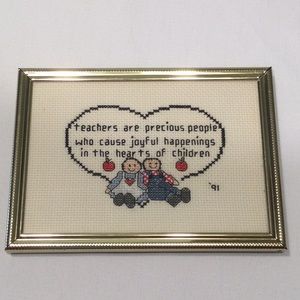 teachers are precious people Needlepoint Framed 91